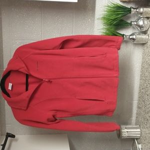Women's Red Fleece Columbia Jacket like new